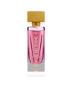 LEVI SAP NEI THANG SIGNATURE 2021 perfume bottle in pink color with golden cap