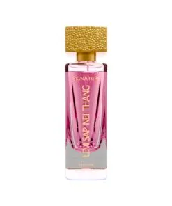LEVI SAP NEI THANG SIGNATURE 2021 perfume bottle in pink color with golden cap